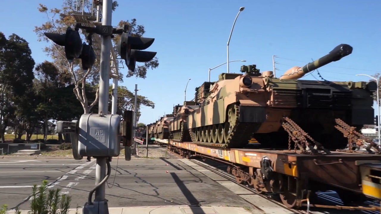 Abrams tanks destined for Australia spotted in the USA, illustrative photo