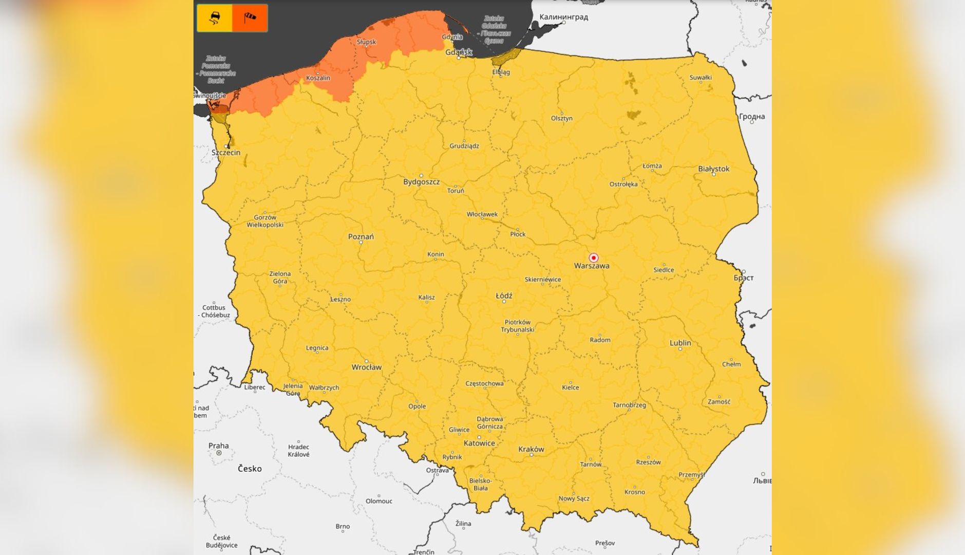 IMGW alarmuje. Cała Polska "na żółto" i w ostrzeżeniach