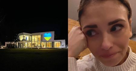 Klaudia Halejcio podświetliła swoją willę za 9 milionów kolorami ukraińskiej flagi. Szybko USUNĘŁA POST (FOTO)