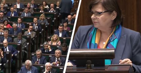 Leszczyna przemawiała. Nagle krzyki ze strony PiS