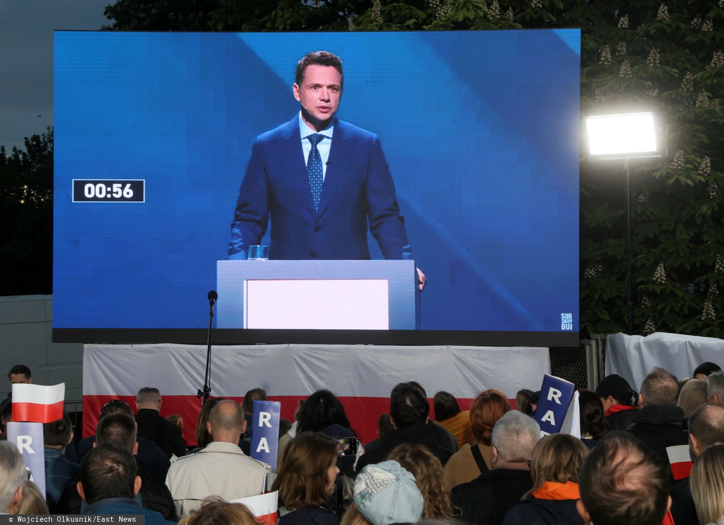 Rafał Trzaskowski podczas debaty prezydenckiej 