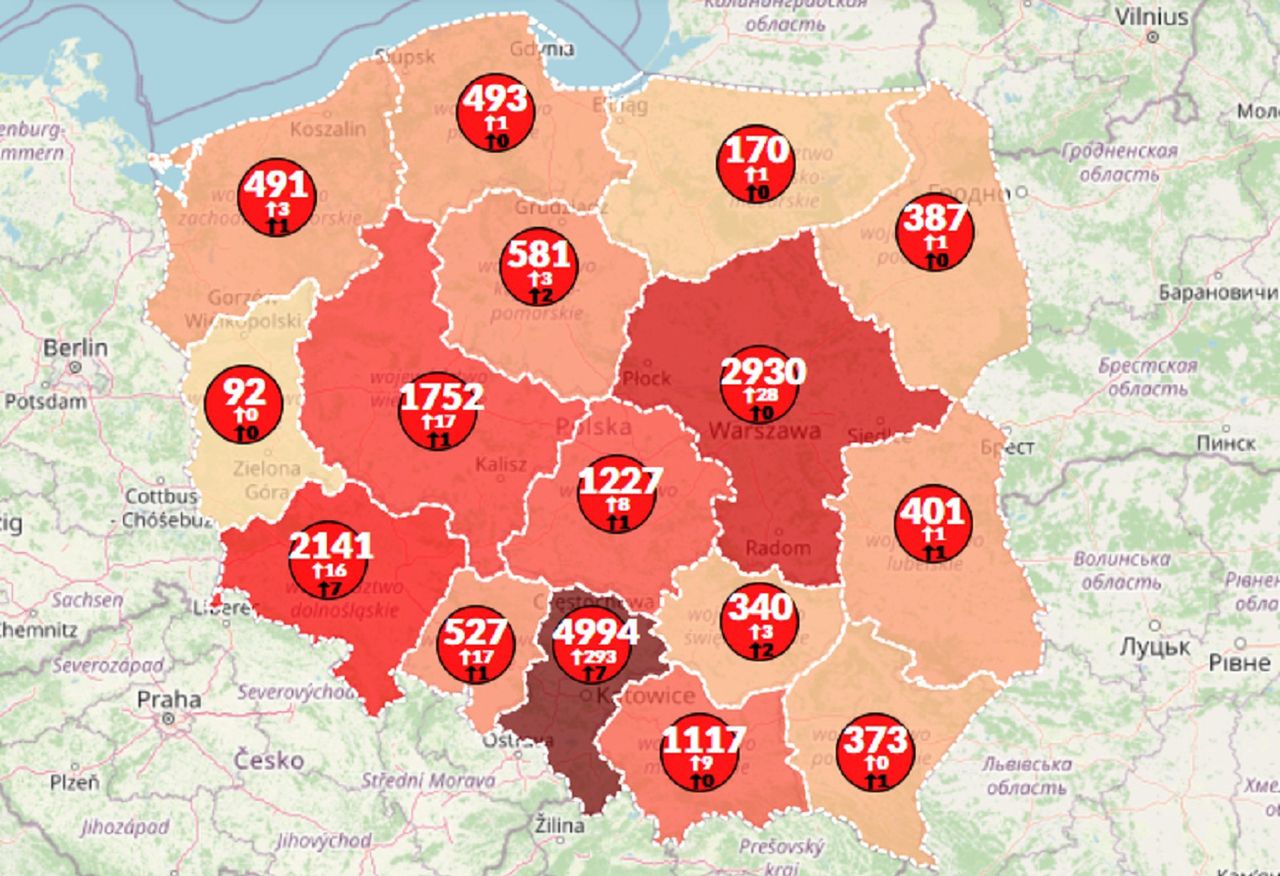 Koronawirus w Polsce. Ponad 18 tys. zakażeń. Liczba ofiar przekroczyła 900 [Aktualna mapa]