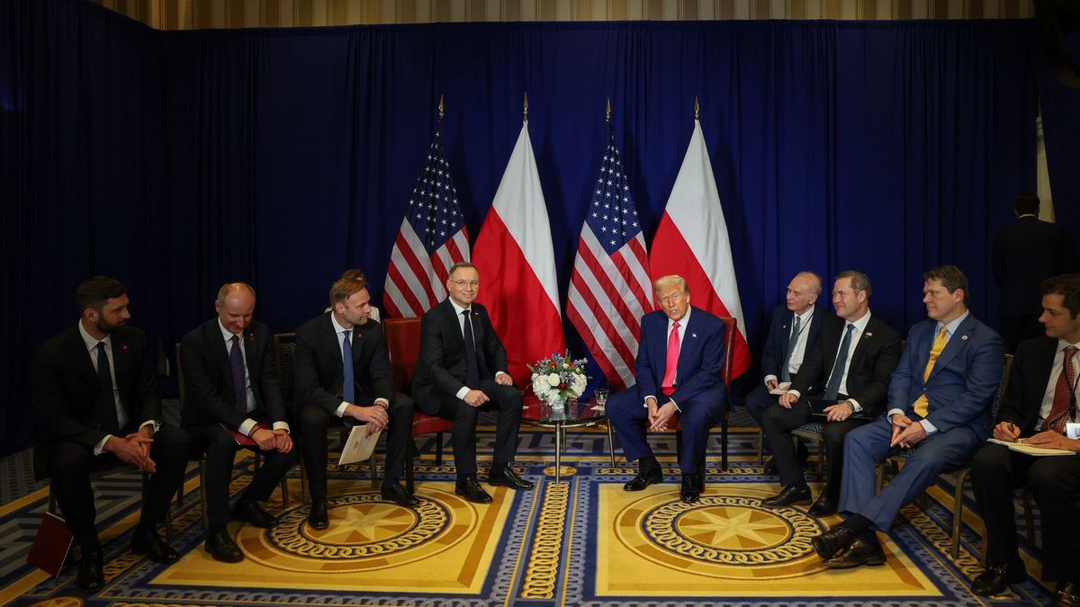 Andrzej Duda na spotkaniu z Donaldem Trumpem