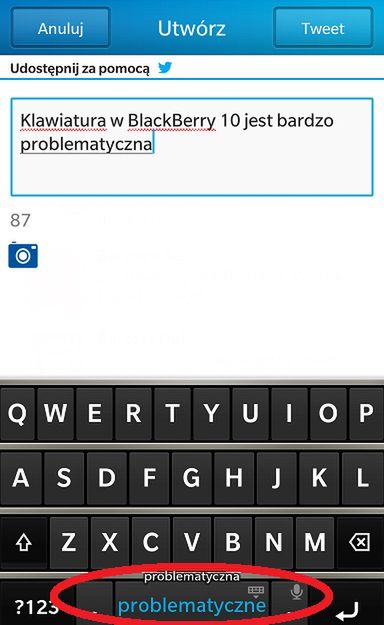 Jak sprawuje się klawiatura w BlackBerry 10? 4