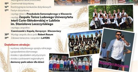 Dożynki Gminy Kłoczew 2021. Na scenie wystąpią Robert Rozum i zespół Lavers