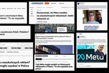 Screeny publikacji na temat raportu