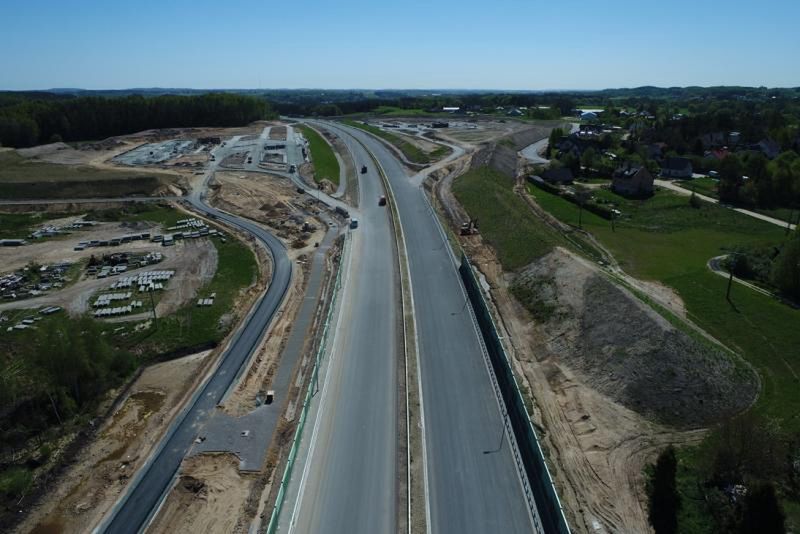 Budowa drogi ekspresowej S6 na odcinku Strzebielino - Gdynia, stan na maj 2022