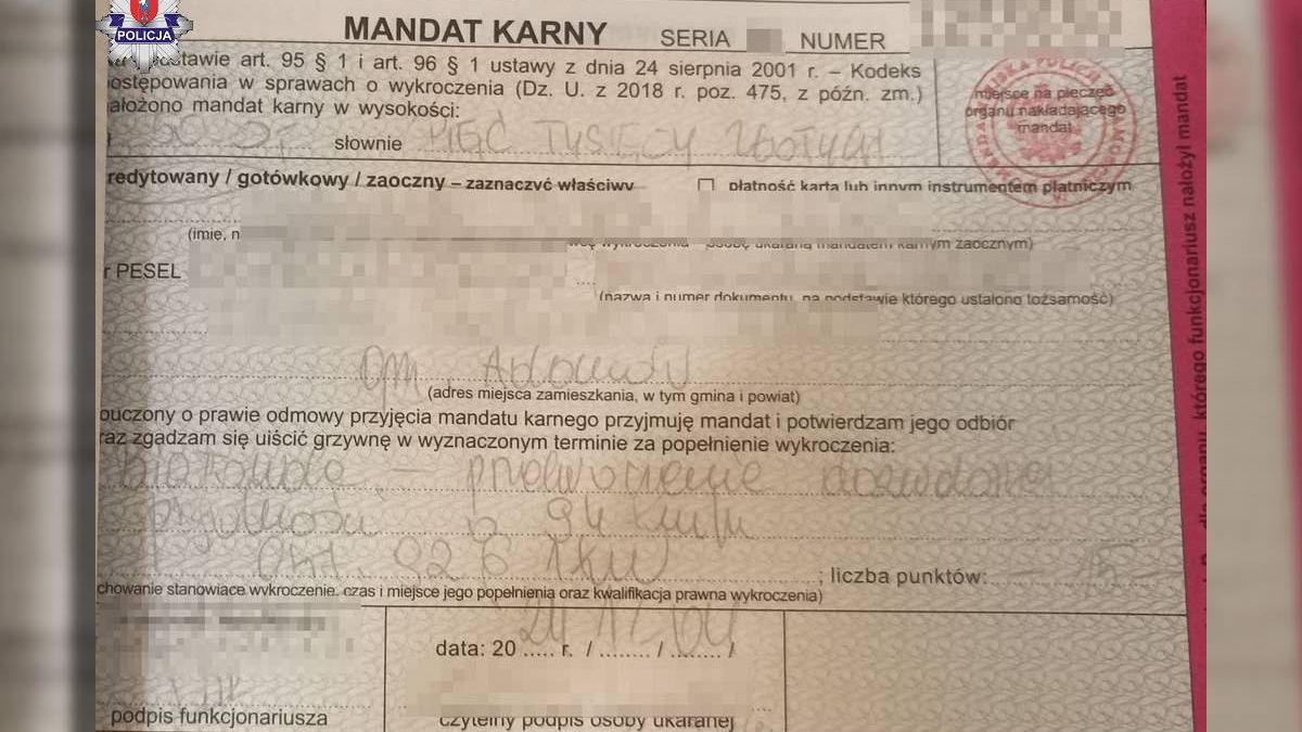 mandat karny