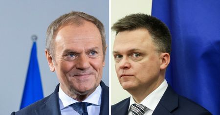 Hołownia uderzył w Trzaskowskiego i Nawrockiego. Ostra reakcja Tuska