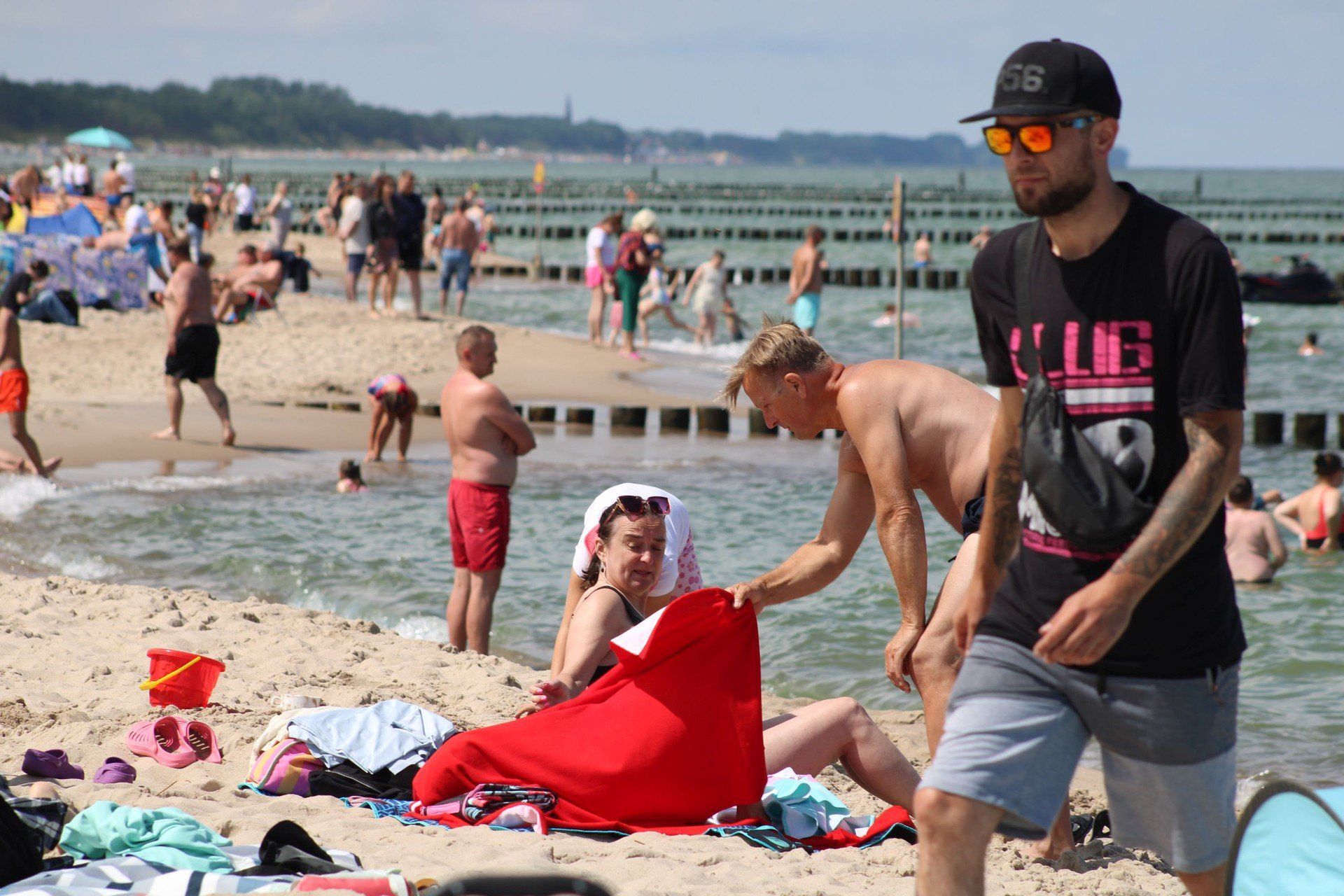 MIELEŃSKA PLAŻA W POŁUDNIE