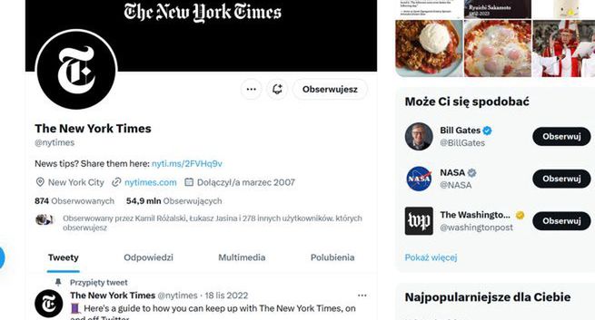 "New York Times" nie zapłaci za znaczek weryfikacyjny na Twitterze
