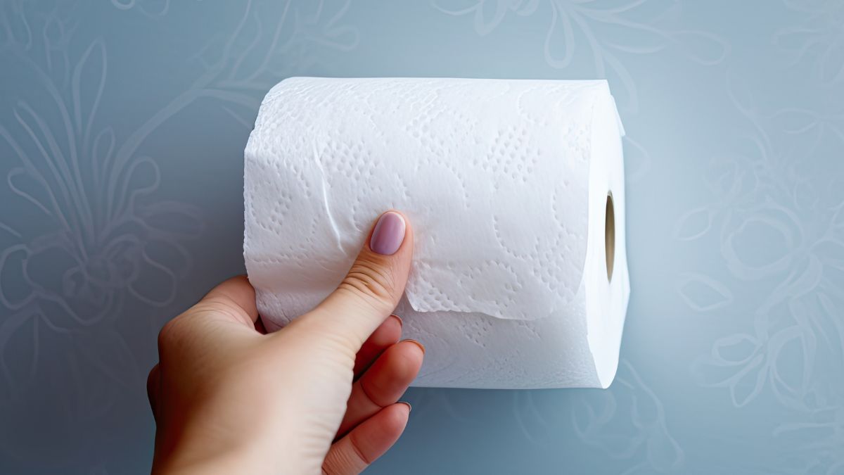 Wzorki na papierze toaletowym.