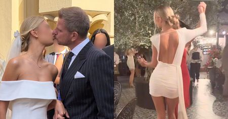 Filip Chajzer zaprezentował drugą kreację ślubną żony. 20-letnia Bianka na weselu wbiła się w ODWAŻNĄ MINI (FOTO)