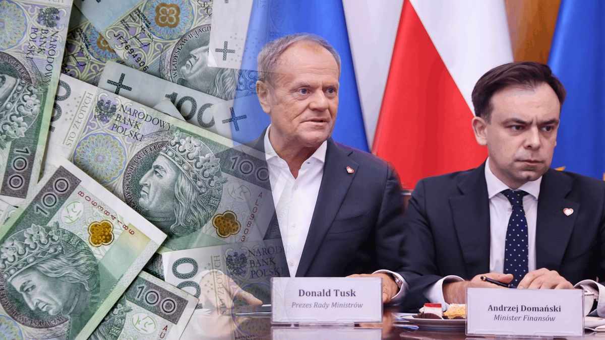 Na zdjęciu premier Donald Tusk i minister finansów Andrzej Domański