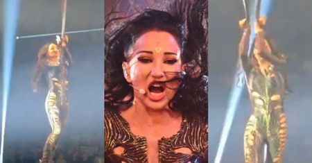 Problemy techniczne podczas próby przed Eurowizją. Justyna Steczkowska ZAPLĄTAŁA się w liny (WIDEO)