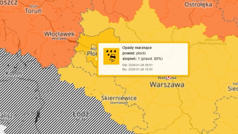 Ostrzeżenie meteo 