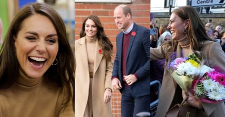 Szykowna Kate Middleton w kamelowym "total looku" dba z księciem Williamem o zdrowie psychiczne brytyjskiej młodzieży (ZDJĘCIA)