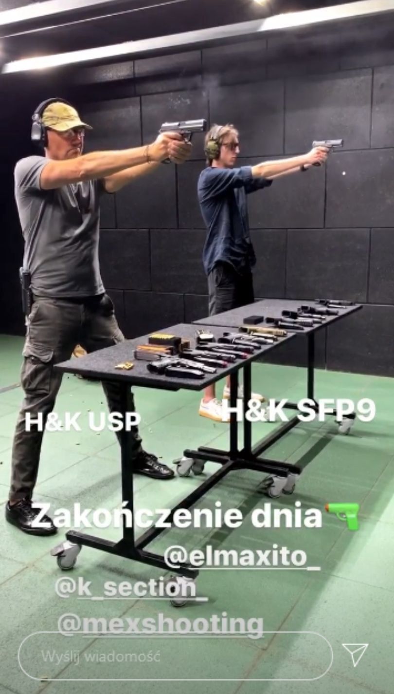 Następnie panowie odwiedzili strzelnicę