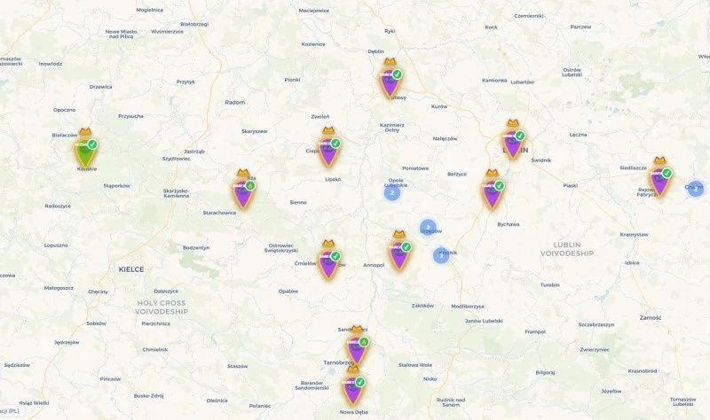 Stacje z cenami aktualizowanymi przez dostawców