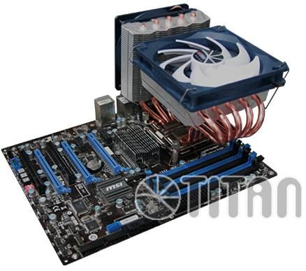 cooler Titan Fenrir Siberia Edition TTC-NC55TZ(RB) zamontowany na płycie gł&oacute;wnej
