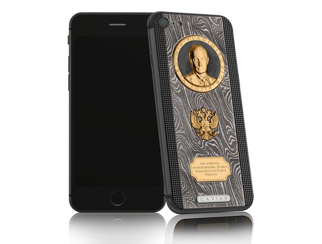 Złoty iPhone 7 z wizerunkiem Władimira Putina