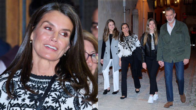 Hiszpańska królowa w bluzce, którą wcześniej nosiła jej córka