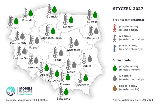Anomalia pogodowa w styczniu