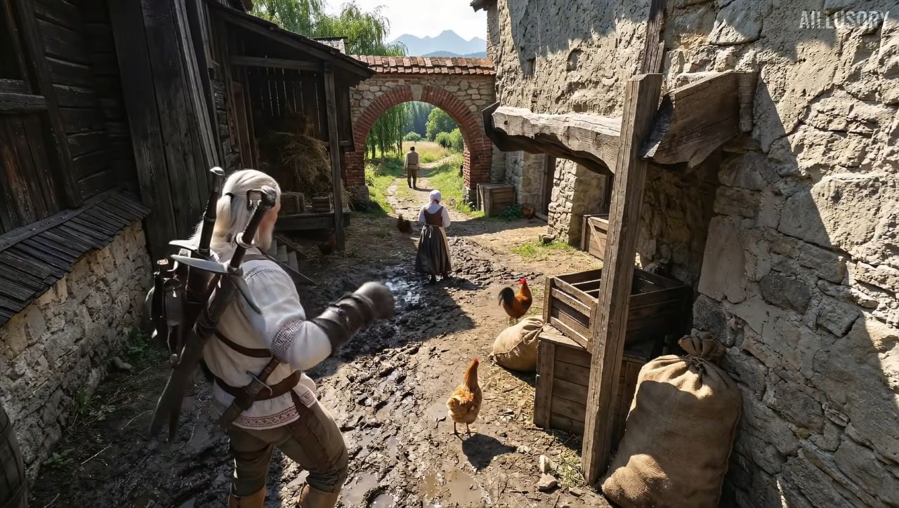 Wiedźmin 3, ale to AI slop