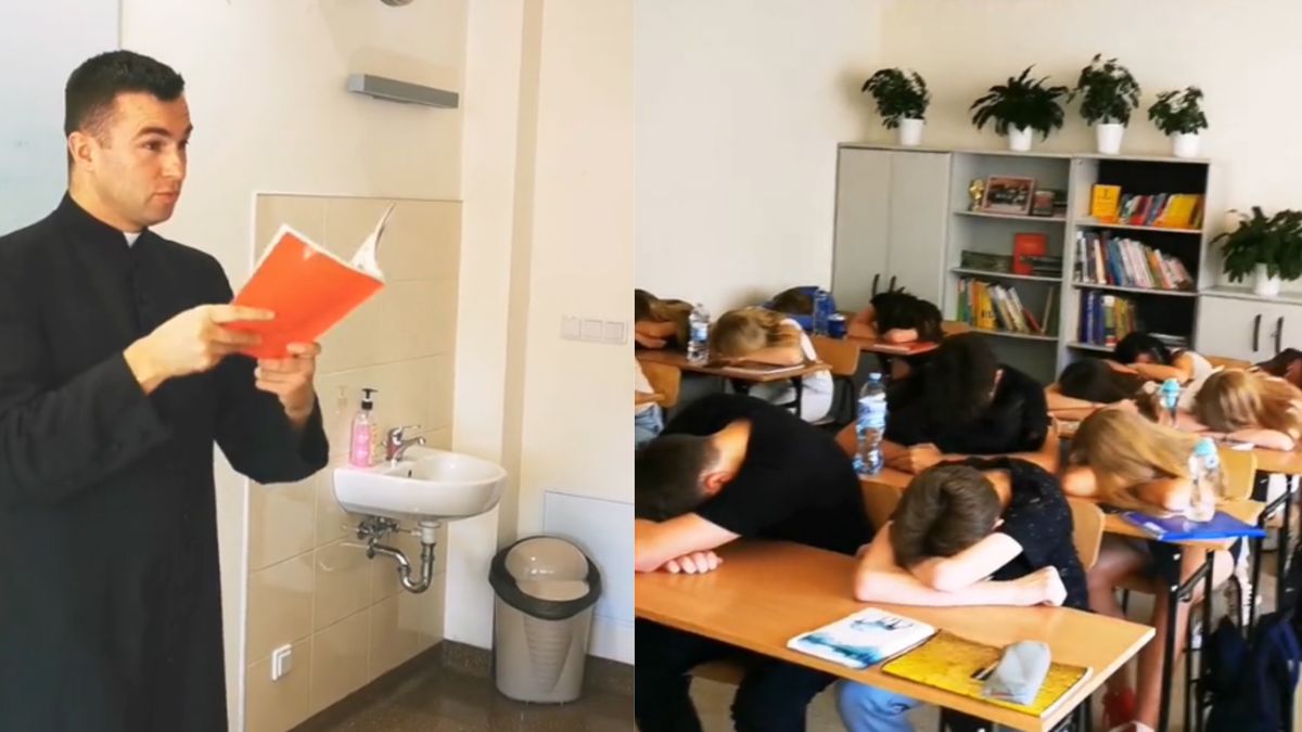 Ksiądz pokazał nagranie z piątkowej religii