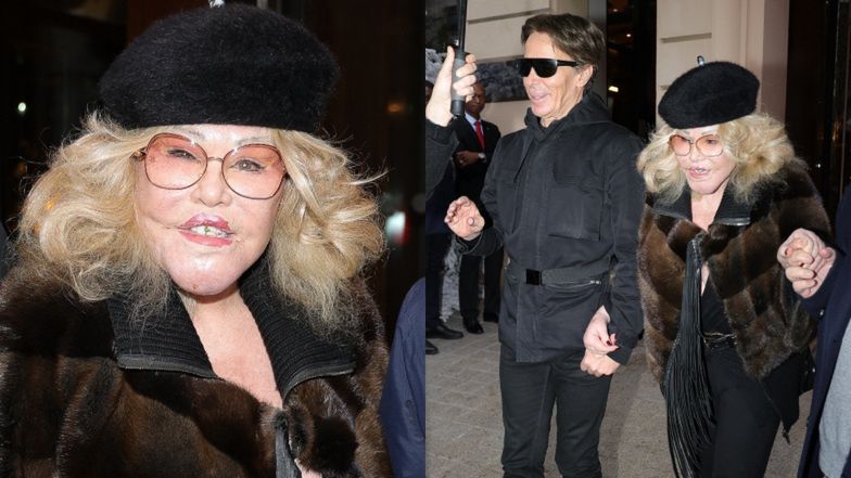 "Kobieta Kot" opuszcza hotel z wyraźnie młodszym narzeczonym