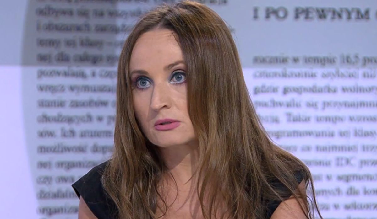 Justyna Dobrosz-Oracz w "Loży prasowej" TVN24