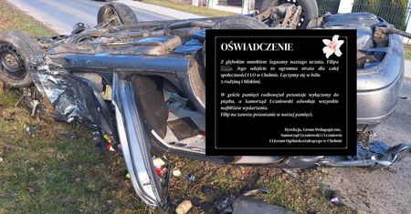 Filip zginął w wypadku w Chełmie. Szkoła: "Ogromna strata"