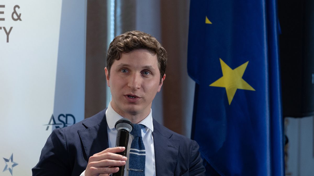 BRUSSELS, BELGIUM - JUNE 10: Rafal Modrzewski, CEO of ICEYE, speaks during a panel entitled “The Future of Warfare and Lessons Learnt from Ukraine: Drones, AI and EW” during the first day of the European Defense and Security Summit at the Egmont Palace on June 10, 2025 in Brussels, Belgium. Defence industry leaders are convening in Brussels on June 10-11 to attend the European Defence and Security Summit, co-hosted by European Business Summits and ASD Europe. (Photo by Omar Havana/Getty Images)