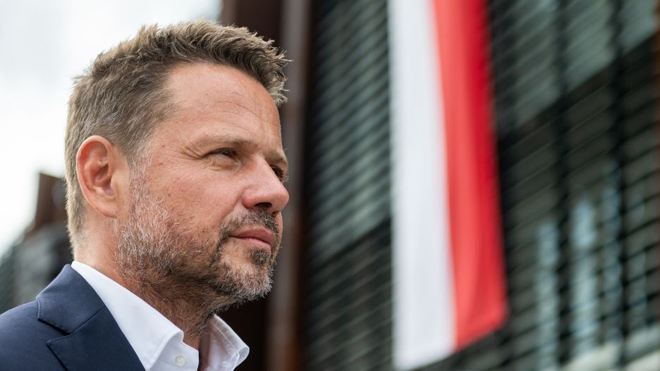 GDANSK, POLAND - 2023/08/31: Mayor of Warsaw Rafal Trzaskowski seen during the meeting of local government movement "Yes for Poland" at the European Solidarity Center in Gdansk. (Photo by Mateusz Slodkowski/SOPA Images/LightRocket via Getty Images)
