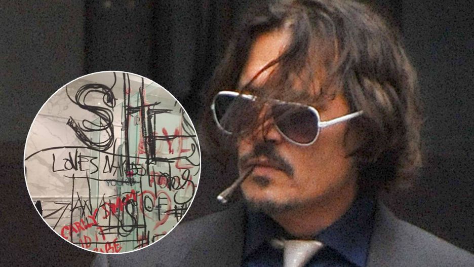 Johnny Depp wychodzi z sądu paląc skręta