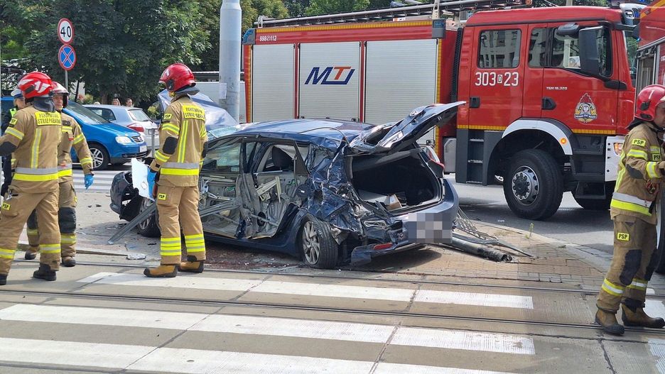 Wypadek na Pułaskiego we Wrocławiu