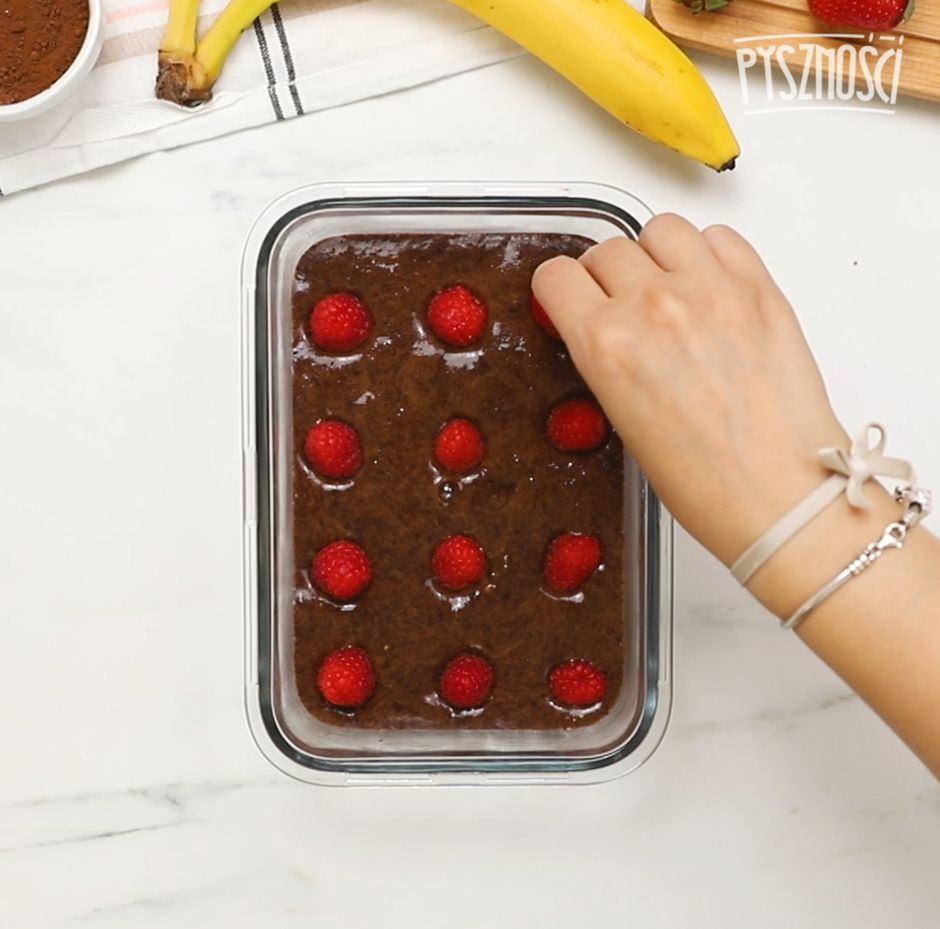 Brownie z malinami- Pyszności