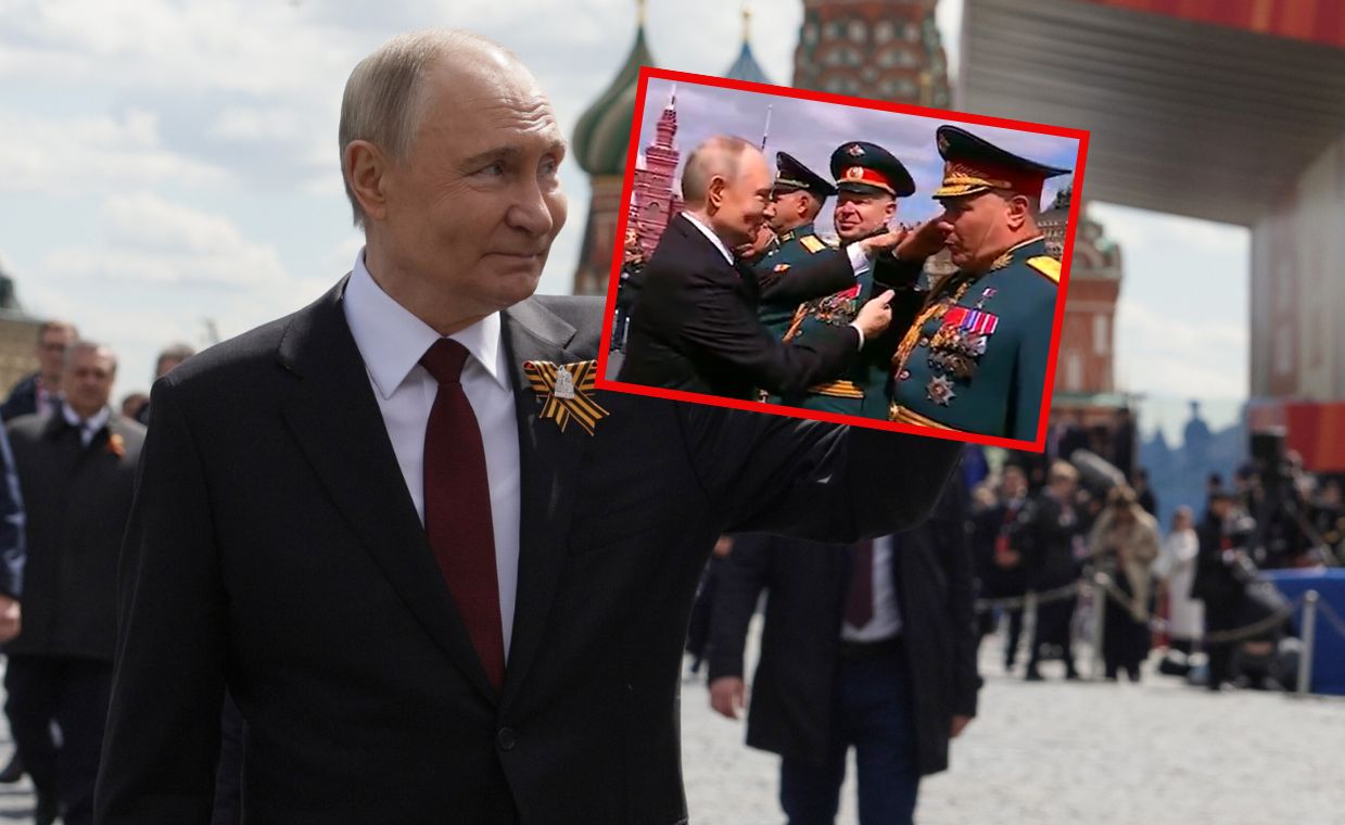 Putins ungewöhnlicher Handschlag sorgt für Aufsehen bei Militärparade