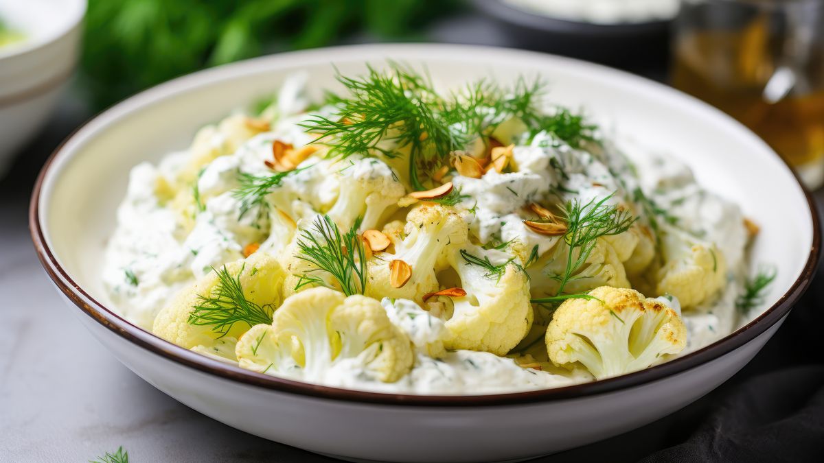 Genialna sałatka z surowym kalafiorem.