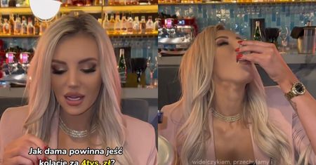 Magdalena Lubacz prezentuje, "jak DAMA powinna jeść kolację za 4 TYSIĄCE?". Oberwała i została WYŚMIANA (WIDEO)