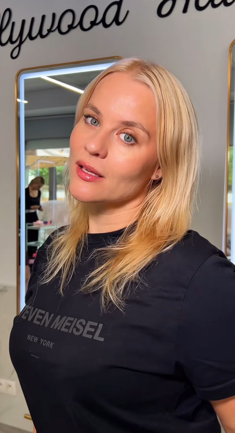 Anna Senkara przed przedłużeniem włosów