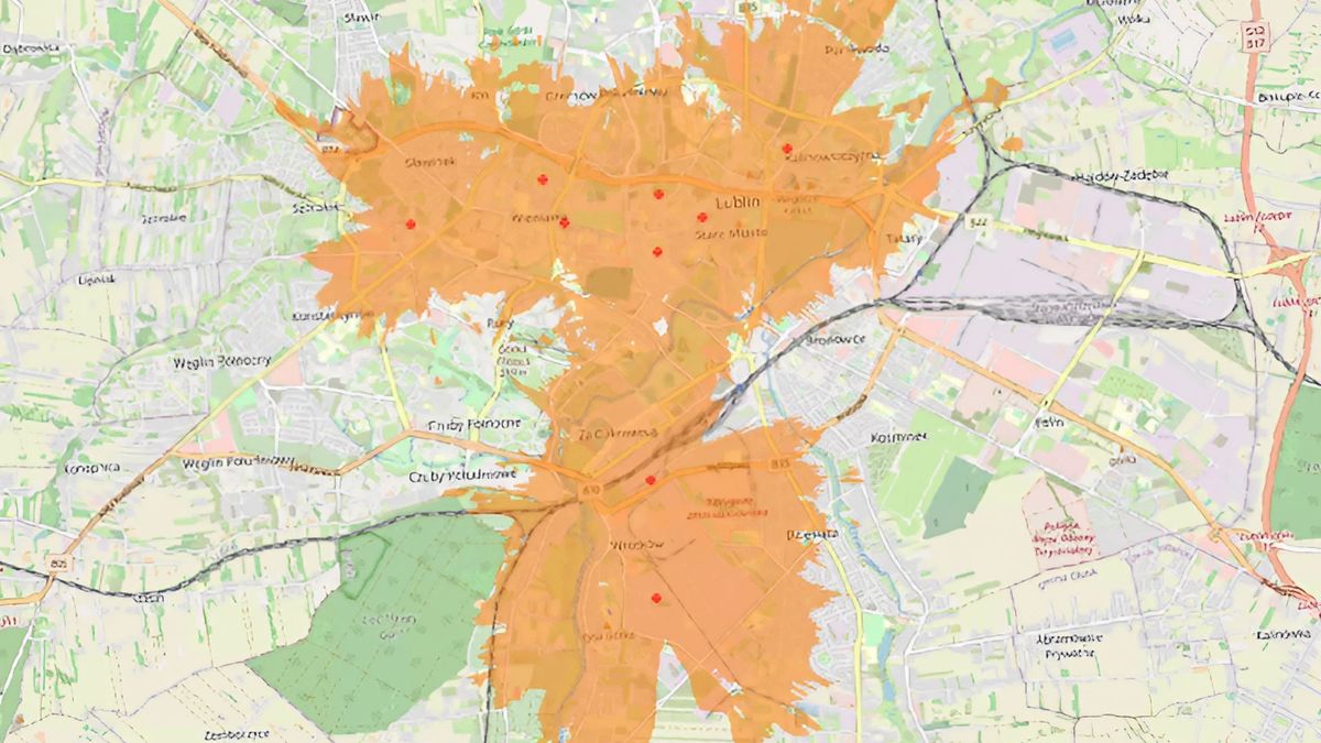 Zasięg 5G w Lublinie
