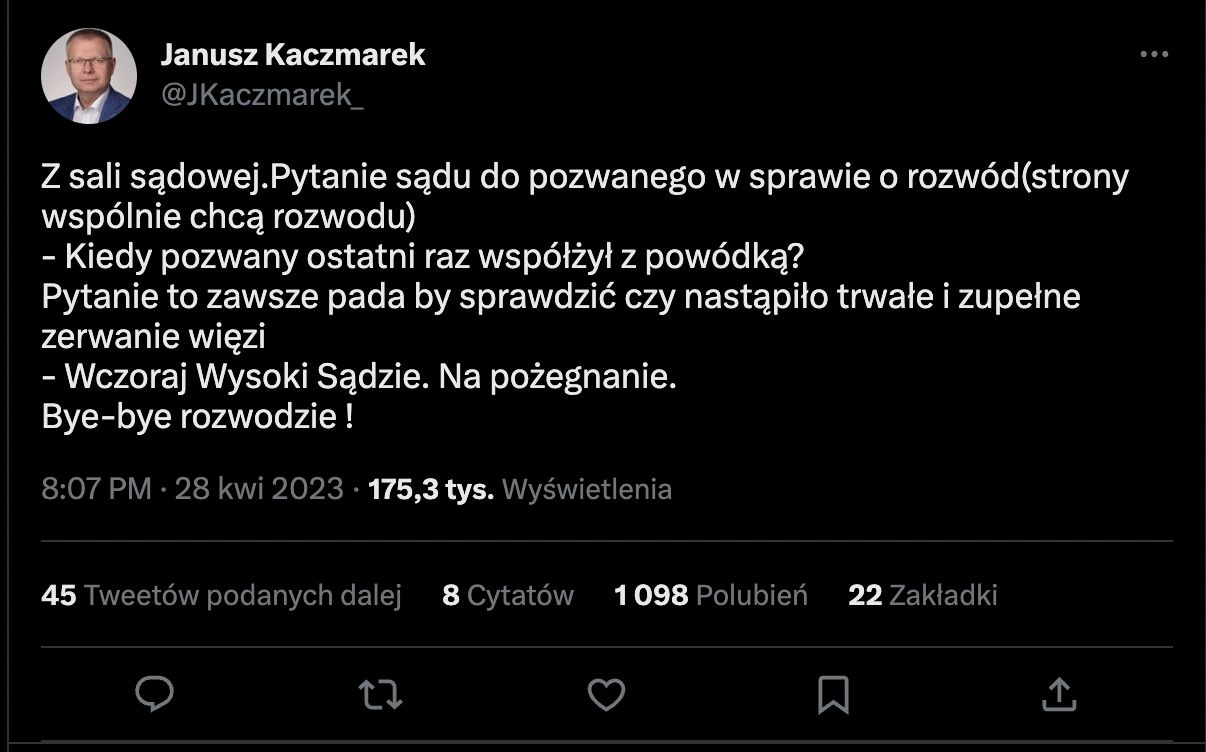 Wpis Janusza Kaczmarka