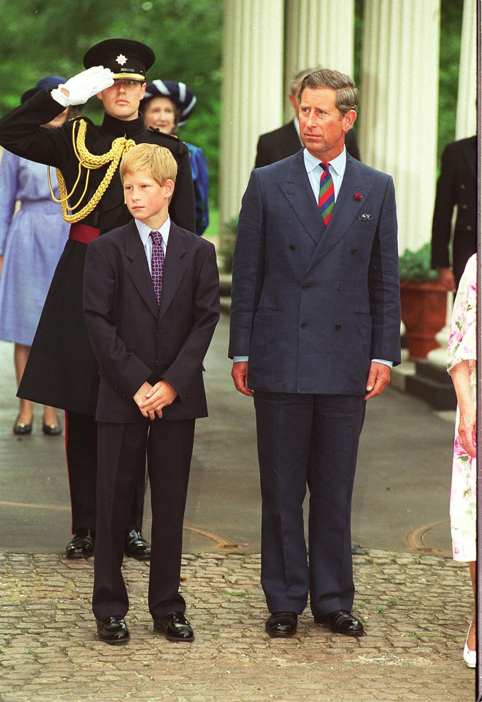 Książę Harry z ojcem