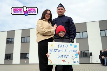 Tak wspierał tatę policjanta. Nic słodszego dzisiaj nie zobaczysz