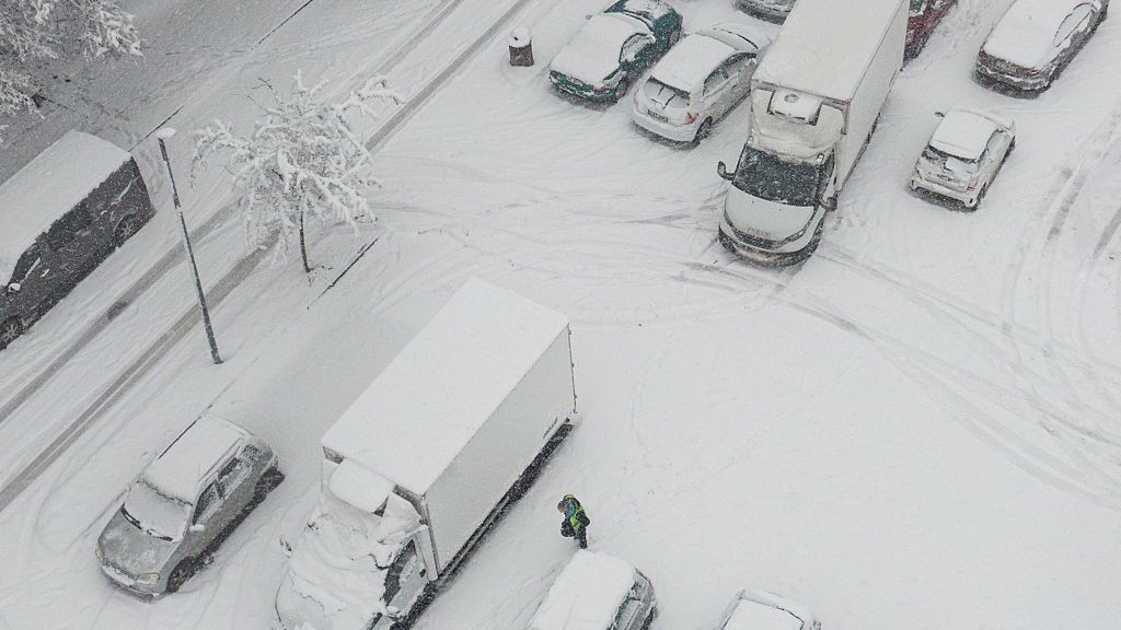 Snowstorms hit Southern Poland
MYSLENICE, POLAND - NOVEMBER 21 : An aerial view of parked cars covered in snow in Myslenice  Poland on November 21, 2025. According to the Polish Institute of Meteorology forecasts that the increase in snow cover may reach from 5 cm to 15 cm in southern Poland, and up to 25 cm in the southern Maopolska and Podkarpacie regions . Due to the snow storm, disruption in the main roads of southern Poland is happening. (Photo by Omar Marques/Anadolu via Getty Images)
Anadolu
2025 snow
