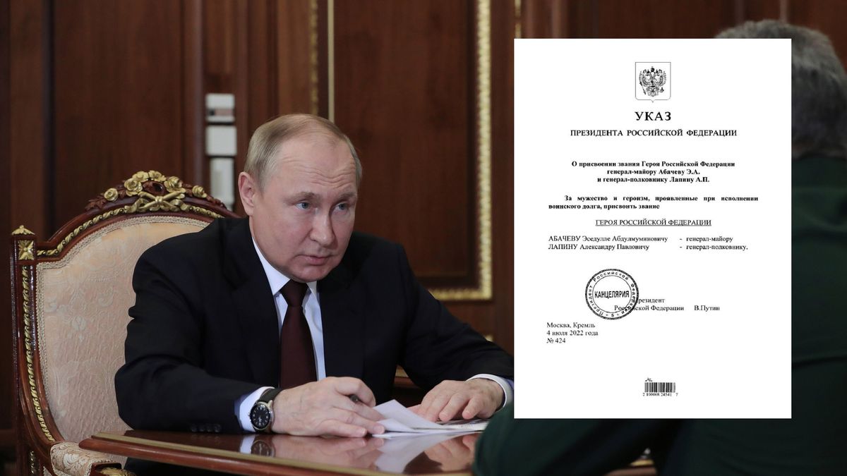 Putin odznaczył dowodzących atakiem na Lisiczańsk 