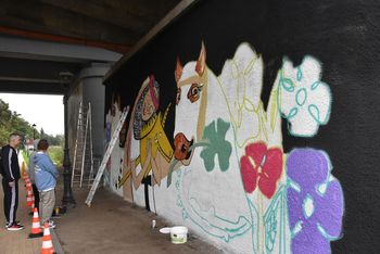 Malbork: Młodzi artyści namalowali nowy mural