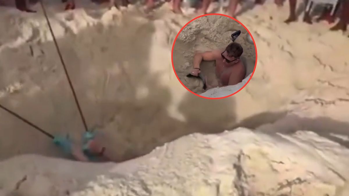 Jensen Sturgeon utknął w dole, który sam wykopał