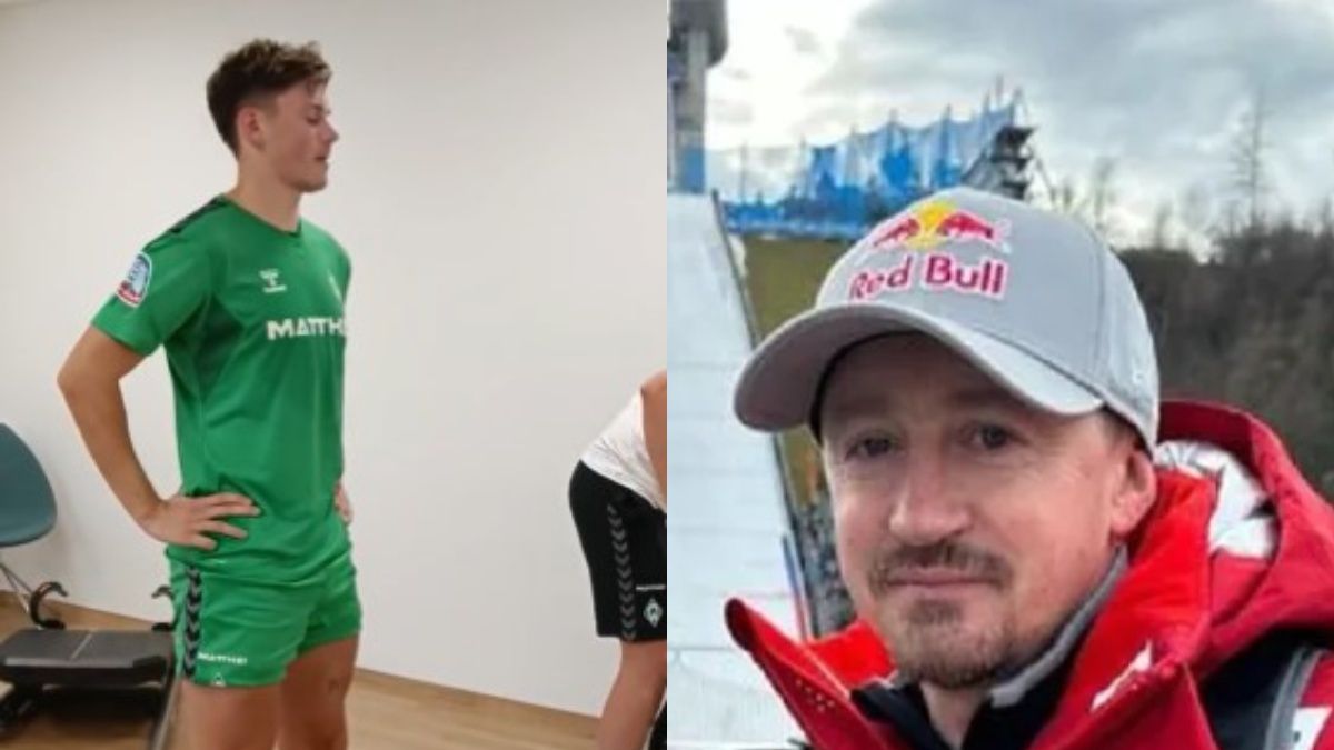 Na zdjęciu: Dawid Kownacki i Adam Małysz
